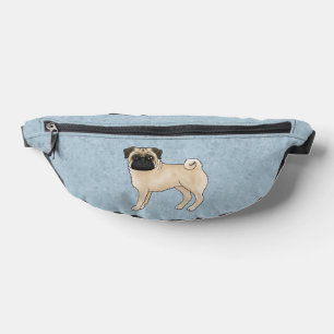 Süße Cartoon-Illustration eines Rehpug-Hundes in B Bauchtasche