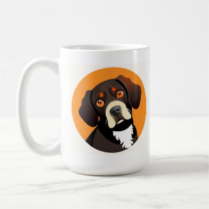 Süße Cartoon-Illustration eines Welpen Kaffeetasse