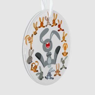 Süße Cartoon-Kaninchen Mandala Acryl-Ornament Ornament