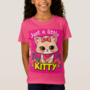 Süße Cartoon-Kätzchen lächelnd T-Shirt