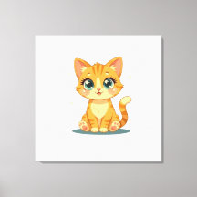 **Süße Cartoon-Katze – Bezaubernde Kitty-Illustrat
