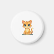 **Süße Cartoon-Katze – Reizende Kitty-Illustration