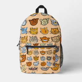 Süße Cartoon Katzen Gesichter Rucksack