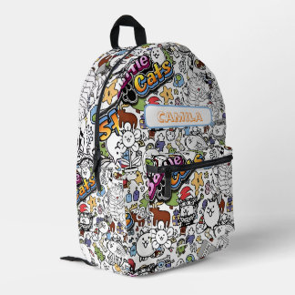 Süße Cartoon-Katzen-Muster-Kinder-Rucksack Bedruckter Rucksack