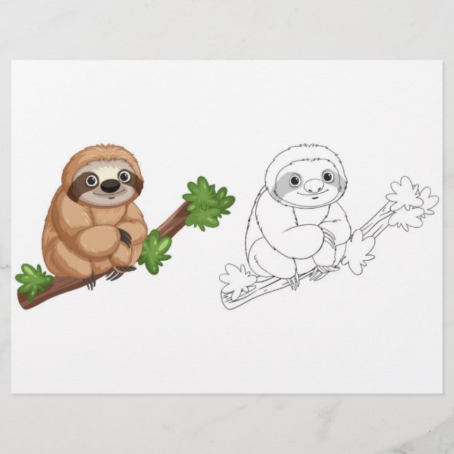 Süße Cartoon-Koala-Malvorlage Flyer (Vorne)