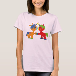 Süße Cartoon-LGBTQIA-Einhörner Damen T-Shirt