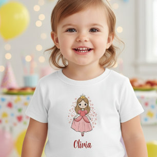 Süße Cartoon-Märchenprinzessin Baby T-shirt