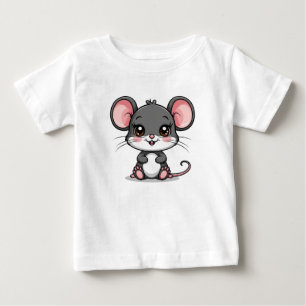 Süße Cartoon-Maus mit großen Ohren Baby T-shirt
