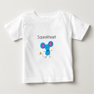 Süße Cartoon-Maus Squeakheart Lustiger Wortwitz Baby T-shirt