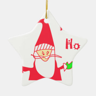 Süße Cartoon-Maus-Weihnachtsmann-Kollektion. Keramikornament