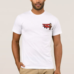 Süße Cartoon-Mechaniker mit roter Auto-Illustratio T-Shirt