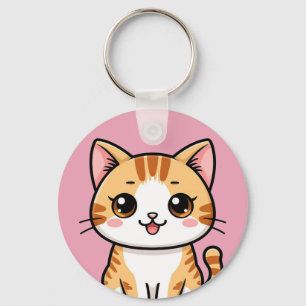 Süße Cartoon Orange Katze 🐱✨ Gemütliche Kinderzim Schlüsselanhänger