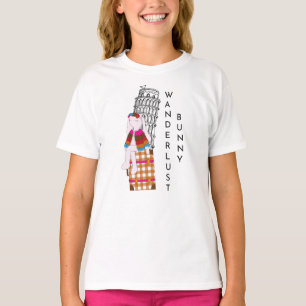 Süße Cartoon-Reise-Hase Italien Urlaub T-Shirt