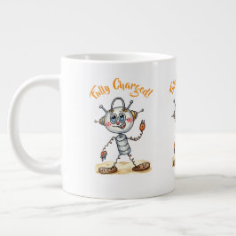 Süße Cartoon-Roboter-Jumbo-Kaffeetasse Jumbo-Tasse