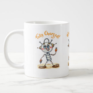 Süße Cartoon-Roboter-Jumbo-Kaffeetasse Jumbo-Tasse