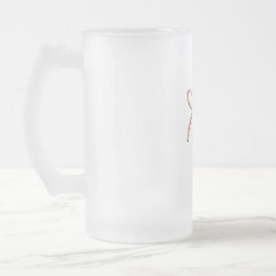SÜSSE CARTOON ROSA GENOM MATTE GLAS BIERKRUG MATTGLAS BIERGLAS