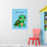 Süße Cartoon-Schildkröte 🐢✨ Kinderzimmer-Dekorati