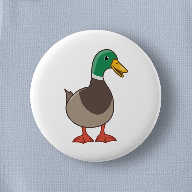 Süße Cartoon-Stockente Button (Von Creator hochgeladen)