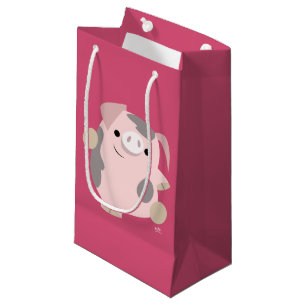 Süße Cartoon-Tanz-Schweine-Geschenktasche Kleine Geschenktüte