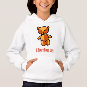 Süße Cartoon-Teddybär-Wortspiel-Illustration Hoodie