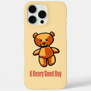 Süße Cartoon-Teddybär-Wortspiel-Illustration iPhone 16 Pro Max Hülle