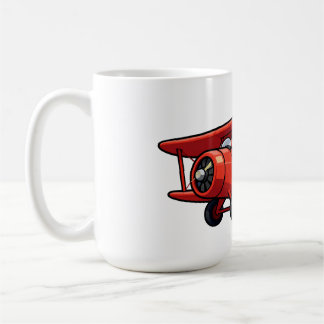 Süße Cartoon-Werkstatt mit roter Auto-Illustration Kaffeetasse