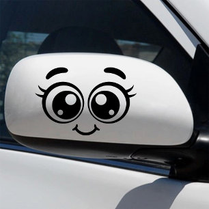 Süße Cartoonfigur für den Auto-Rückspiegel Aufkleber