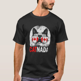 Süße Catnada Kanada Katze Ahornblatt Kanadische S T-Shirt