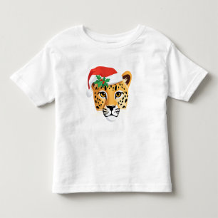 Süße Cheetah-Safari-Weihnachtsmann-Weihnachtskostü Kleinkind T-shirt
