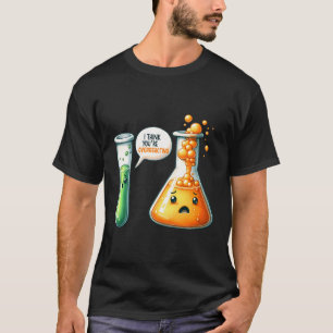 Süße Chemie-Reagenzgläser Wissenschaft Cartoon T-Shirt