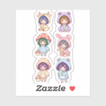 Süße Chibi-Figuren Sammlung von niedlichen Tier-Ho