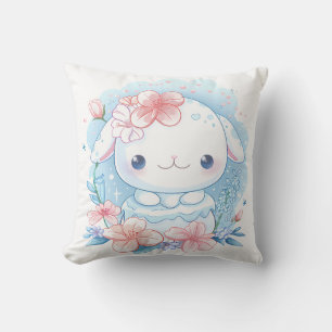Süße Chibi-Hasen-Illustration Kissen