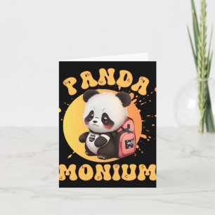 Süße Chibi Kawaii Panda Name Schuljahr auf der Rüc Karte