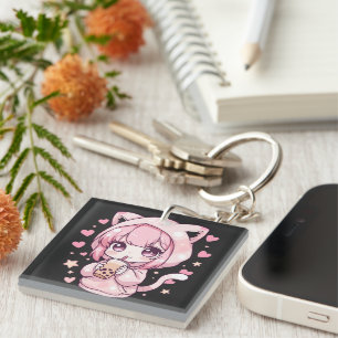Süße Chibi Stimmung Schlüsselanhänger