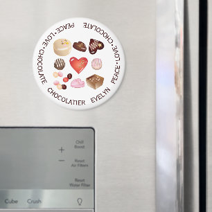 Süße Chic Farbige Frieden Liebe Schokolade Herz Magnet
