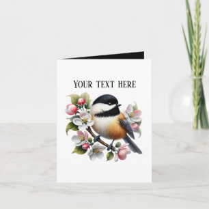 Süße Chickadee-Vogelliebhaber  Karte