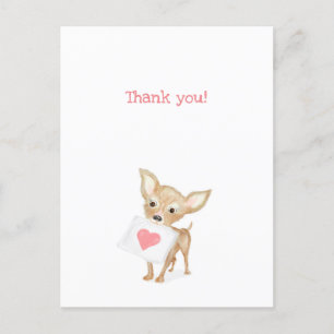 Süße Chihuahua Danke Postkarte