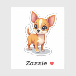 Süße Chihuahua, isometrische Paws, kleine Aufkleber