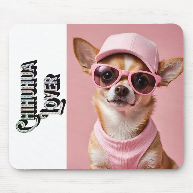 Süße Chihuahua-Liebhaber Pop-Art  Mousepad (Vorne)
