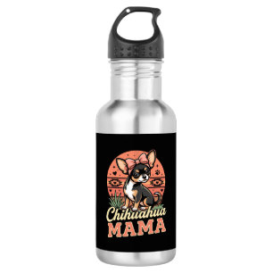 Süße Chihuahua-Mama-Schleife-Hundemama Edelstahlflasche