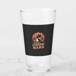 Süße Chihuahua-Mama-Schleife-Hundemama Glas