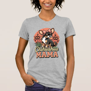 Süße Chihuahua-Mama-Schleife-Hundemama T-Shirt