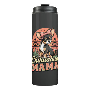 Süße Chihuahua-Mama-Schleife-Hundemama Thermosbecher