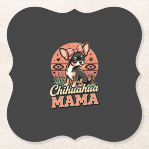 Süße Chihuahua-Mama-Schleife-Hundemama Untersetzer