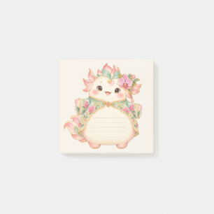 Süße chinesische florale Fantasy-Kreatur-Notizen Post-it Klebezettel
