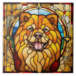 Süße Chow-Chow-Dekorfliese Fliese