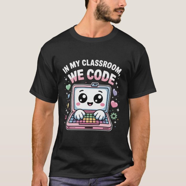 Süße Code-Lehrerin – Kawaii Informatik T-Shirt (Vorderseite)