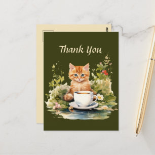 Süße Coffeeshop Danke an Lieferanten Postkarte