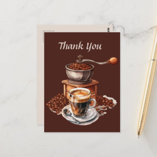Süße Coffeeshop Danke an Lieferanten Postkarte