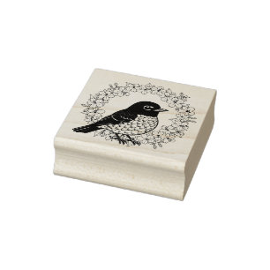 Süße Connecticut-Vogel mit Mirabilis Gummistempel